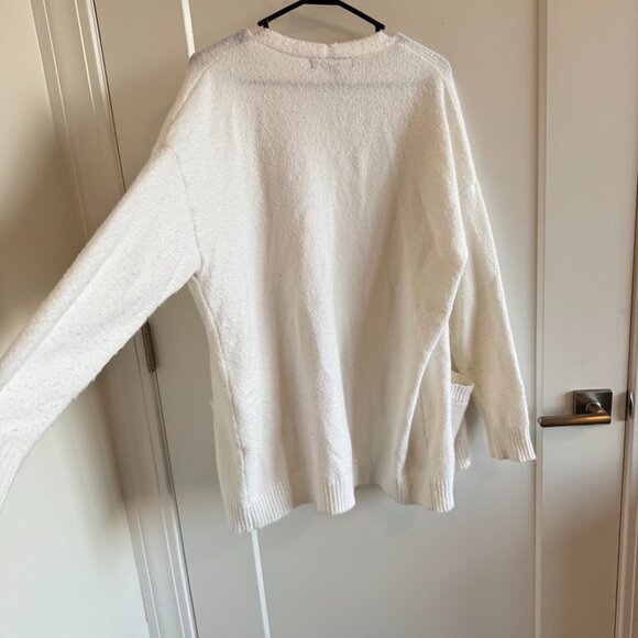 White/Cream Forever 21 oversized long pocket cardigan - Picture 4 of 4